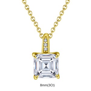 925 Sterling Silver Asscher-Cut Moissanite Jewelry Set 110600005 925 Sterling Silver Asscher-Cut Moissanite Jewelry Set 110600005