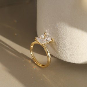 925 Sterling Silver Princess-Cut Moissanite Jewelry Set 110600006