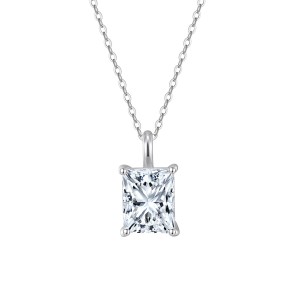 925 Sterling Silver Princess-Cut Moissanite Jewelry Set 110600006