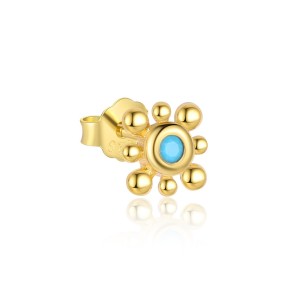 925 Sterling Silver Vintage Turquoise Earring Set 140100014