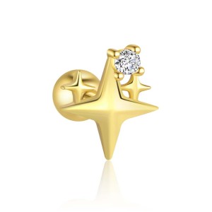 925 Sterling Silver Zirconia Star Opal Earring Set 140100020