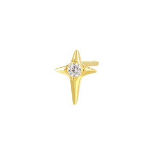 925 Sterling Silver Zirconia Star Earring Set 140100022