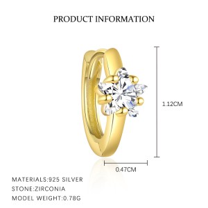 S925 Star Zirconia Stud Earring Set 140100024