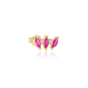 S925 Sweet Zirconia Stud Hoop Earring Set 140100025