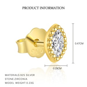 S925 Minimalist  Zirconia Earring Set 140100026