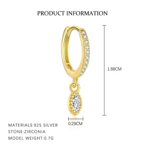 S925 Minimalist  Zirconia Earring Set 140100026