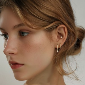 S925 Minimalist  Zirconia Earring Set 140100026