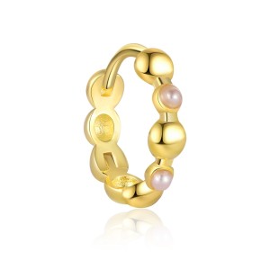 S925 Imitation Pearl Beads Hoop Earring Set 140100027