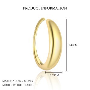 S925 Waterdrop Stud Hoop Earring Set 140100028