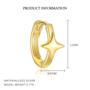 925 Sterling Silver Star Tassel Earring Set 140100029