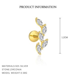 925 Sterling Silver Waterdrop Zirconia Earring Set 140100030