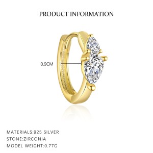 925 Sterling Silver Waterdrop Zirconia Earring Set 140100030