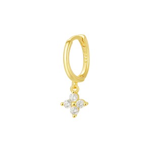 925 Sterling Silver Flower Zironia Earring Set 140100032