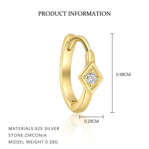 925 Sterling Silver Geometric Zirconia Earring Set 140100033