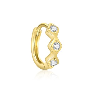 925 Sterling Silver Geometric Zirconia Earring Set 140100033