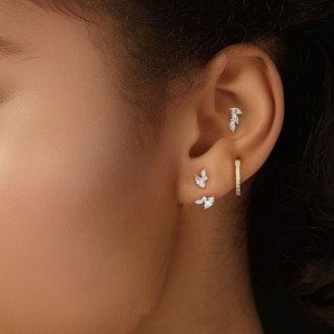 925 Sterling Silver Sweet Zirconia Earring Set 140100034