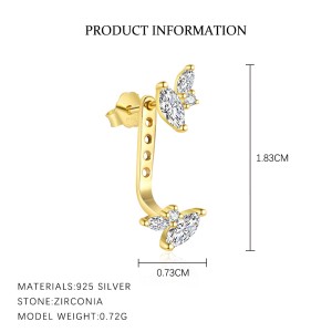 925 Sterling Silver Sweet Zirconia Earring Set 140100034