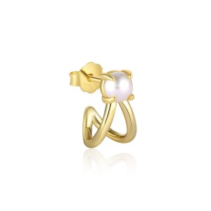 925 Sterling Silver Geometric Pearl Earring Set 140100039