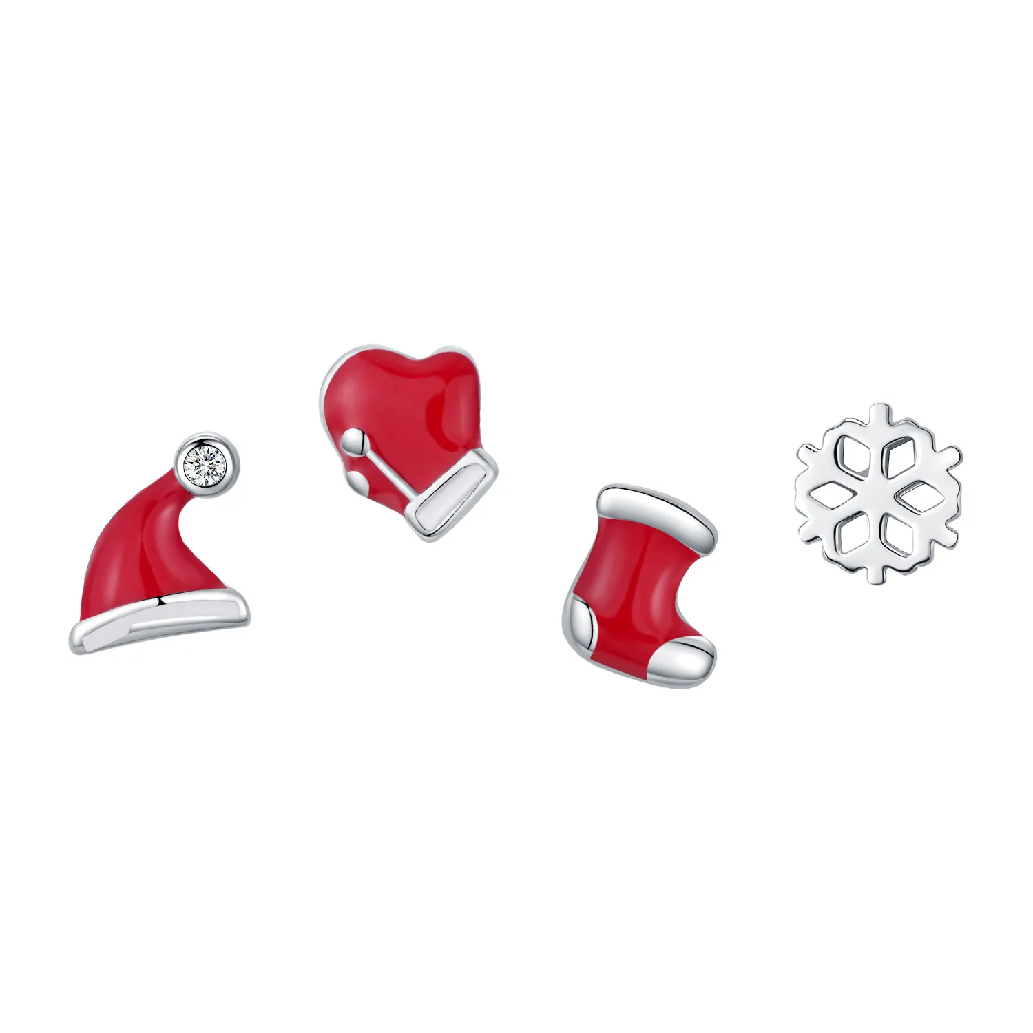 925 Sterling Silver Christmas Gifts Stud Earring Set 140100042