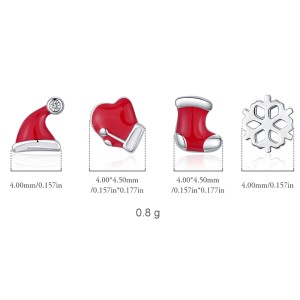 925 Sterling Silver Christmas Gifts Stud Earring Set 140100042