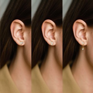 925 Sterling Silver Asymmetrical Opal Celestial Stud Pack 140100047 925 Sterling Silver Asymmetrical Opal Celestial Stud Pack 140100047