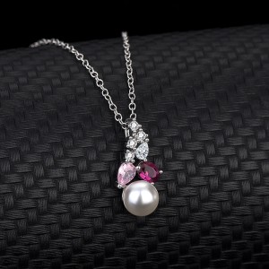 Cubic Zirconia Pearl Pendant Necklace Stud Earring Set 140200006 Cubic Zirconia Pearl Pendant Necklace Stud Earring Set 140200006
