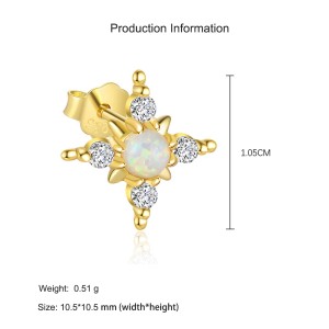 925 Sterling Silver Layered Opal Necklace Tassel Earring Jewelry Set 140200012