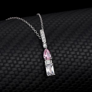 Cubic Zirconia Geometric Pendant Necklace Stud Earring Ring Set 140300005 Cubic Zirconia Geometric Pendant Necklace Stud Earring Ring Set 140300005