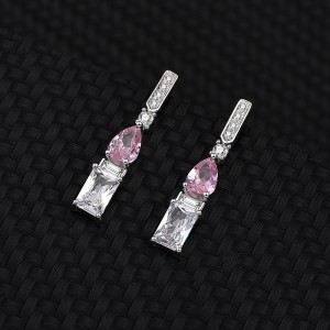 Cubic Zirconia Geometric Pendant Necklace Stud Earring Ring Set 140300005 Cubic Zirconia Geometric Pendant Necklace Stud Earring Ring Set 140300005