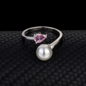 Cubic Zirconia Pearl Pendant Necklace Stud Earring Ring Set 140300007 Cubic Zirconia Pearl Pendant Necklace Stud Earring Ring Set 140300007