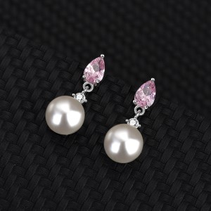 Cubic Zirconia Pearl Pendant Necklace Stud Earring Ring Set 140300007 Cubic Zirconia Pearl Pendant Necklace Stud Earring Ring Set 140300007