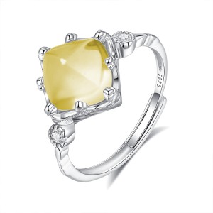 925 Sterling Silver Yellow Citrine Jewelry Set 140300013