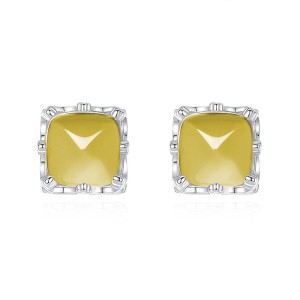 925 Sterling Silver Yellow Citrine Jewelry Set 140300013