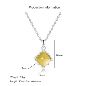 925 Sterling Silver Yellow Citrine Jewelry Set 140300013