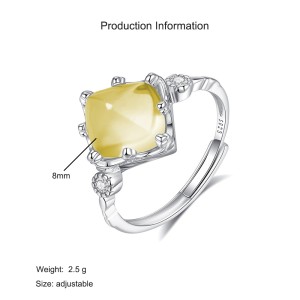 925 Sterling Silver Yellow Citrine Jewelry Set 140300013