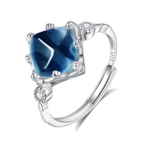 925 Sterling Silver London Blue Topaz Jewelry Set 140300014