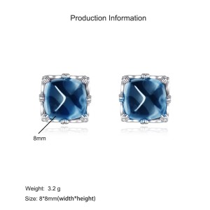 925 Sterling Silver London Blue Topaz Jewelry Set 140300014