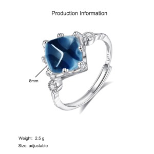 925 Sterling Silver London Blue Topaz Jewelry Set 140300014