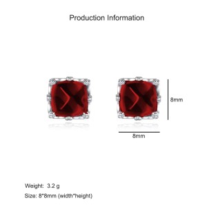 925 Sterling Silver Natural Garnet Jewelry Set 140300015