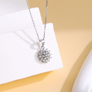 925 Sterling Silver CZ Snowflake Jewelry Set 140300016