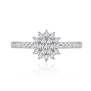 925 Sterling Silver CZ Snowflake Jewelry Set 140300016