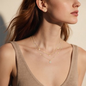 925 Sterling Silver Moonstone Star Necklace Earring Ring Set 140300018 925 Sterling Silver Moonstone Star Necklace Earring Ring Set 140300018