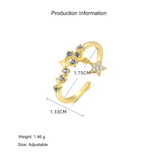 925 Sterling Silver Moonstone Star Necklace Earring Ring Set 140300018 925 Sterling Silver Moonstone Star Necklace Earring Ring Set 140300018