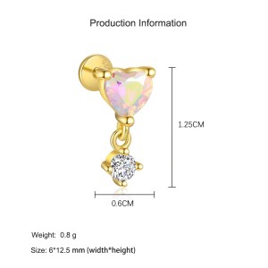 925 Sterling Silver Moonstone Heart Necklace Bracelet Earring Set 140400003